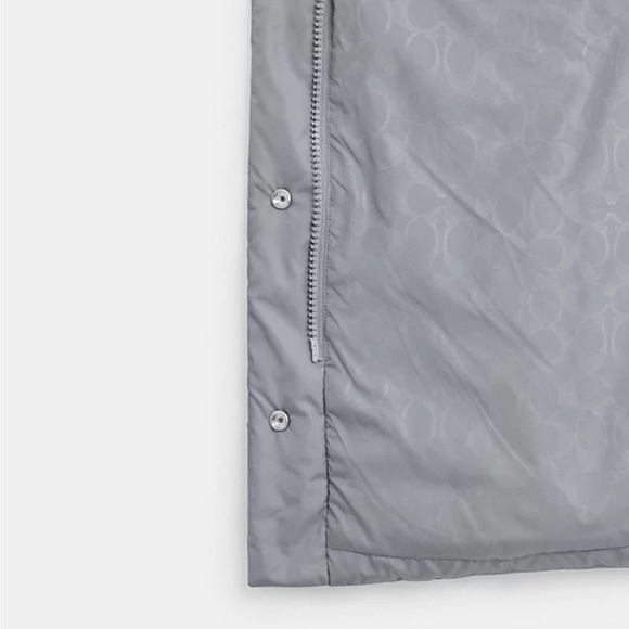 [NWT]  Coach Gray mid down puffer jacket Sz.M - Picture 2 of 5